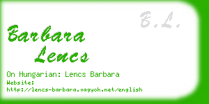 barbara lencs business card